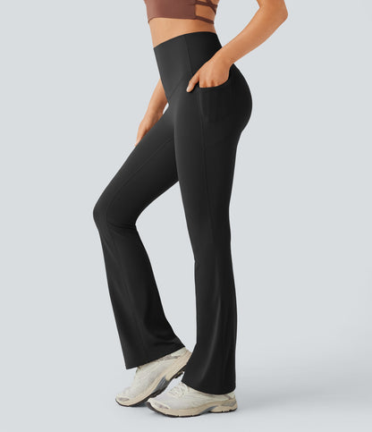 UltraSculpt™ SoCinched High Waisted Tummy Control Side Pocket Shaping Yoga Bootcut Leggings